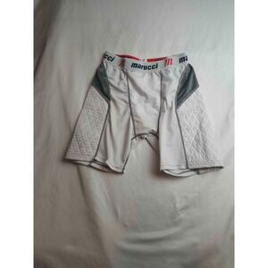Marucci Padded Sliding Shorts Mens Medium White Baseball Compression Gear Sport